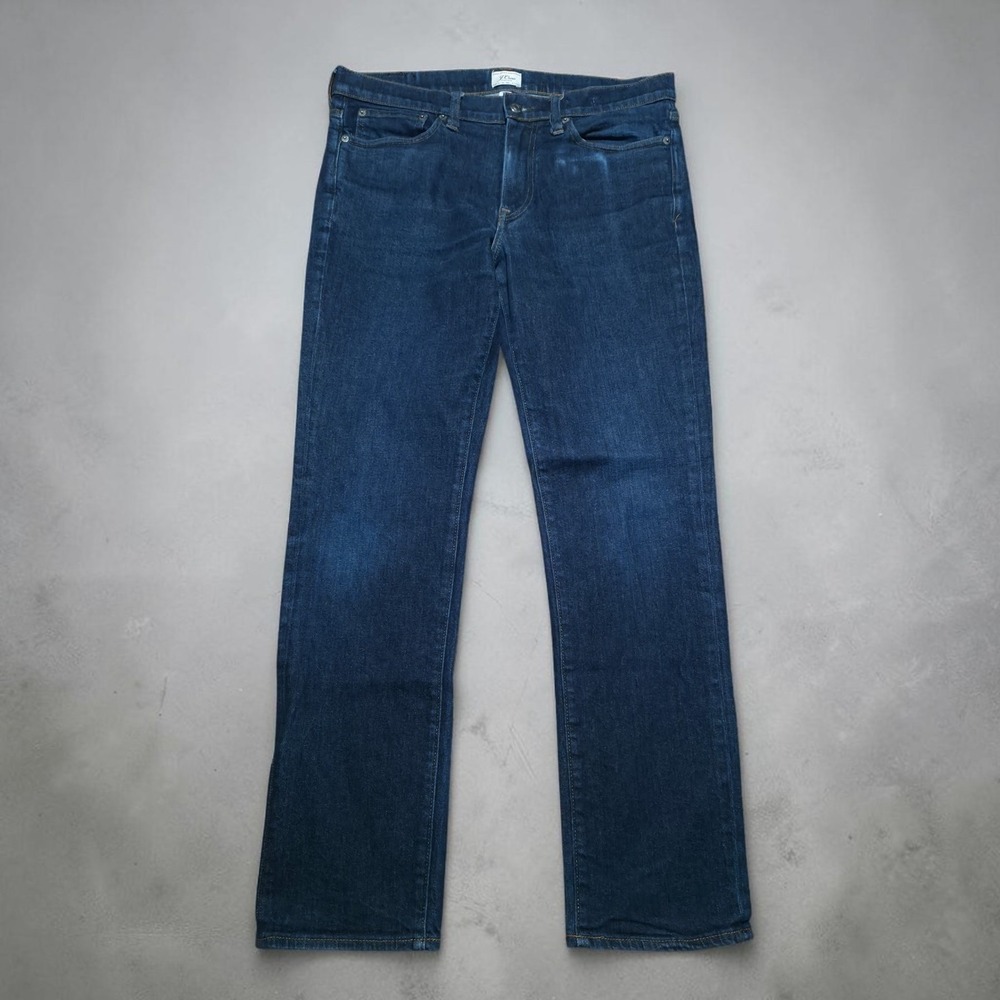 J Crew Kurabo Jeans Mens 770 Straight Blue Stretch Denim 32 x 32 *Fits 34 x 29*